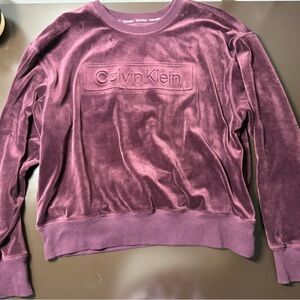 Calvin Klein Plum Velvet Top